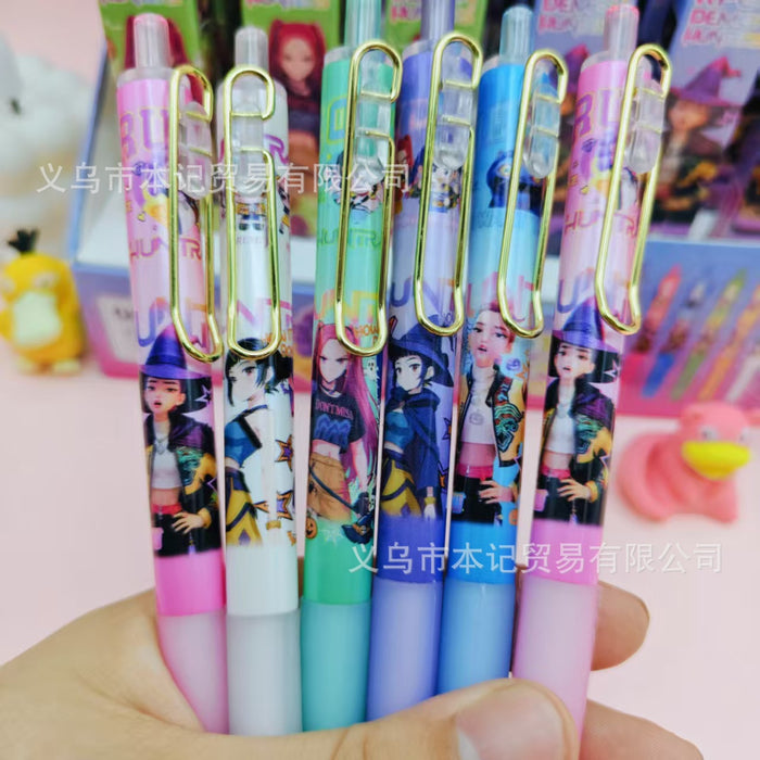 Wholesale cute cartoon 0.5mm student clickable ballpoint pens