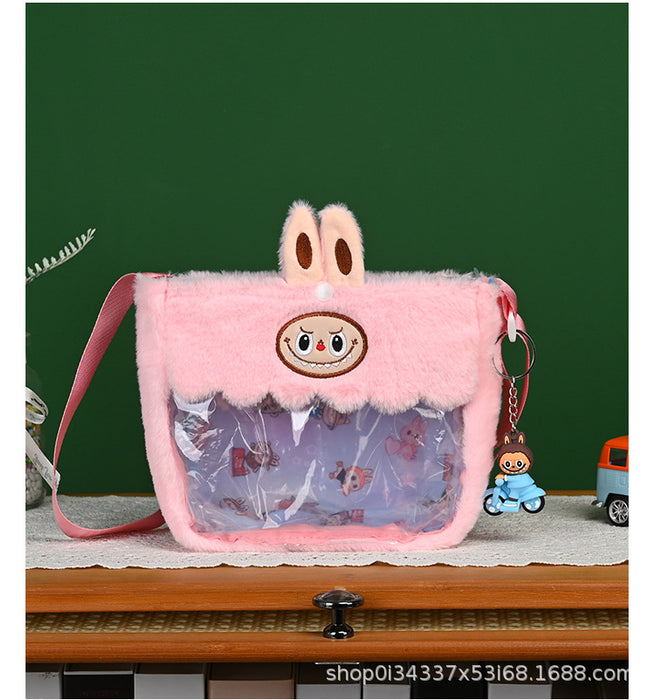 Wholesale Cartoon Doll Mesh Plush Toy Crossbody Bag  Shoulder Bags