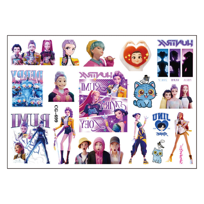 Wholesale KPOP Tattoo Stickers Cartoon Kids Decorative Stickers