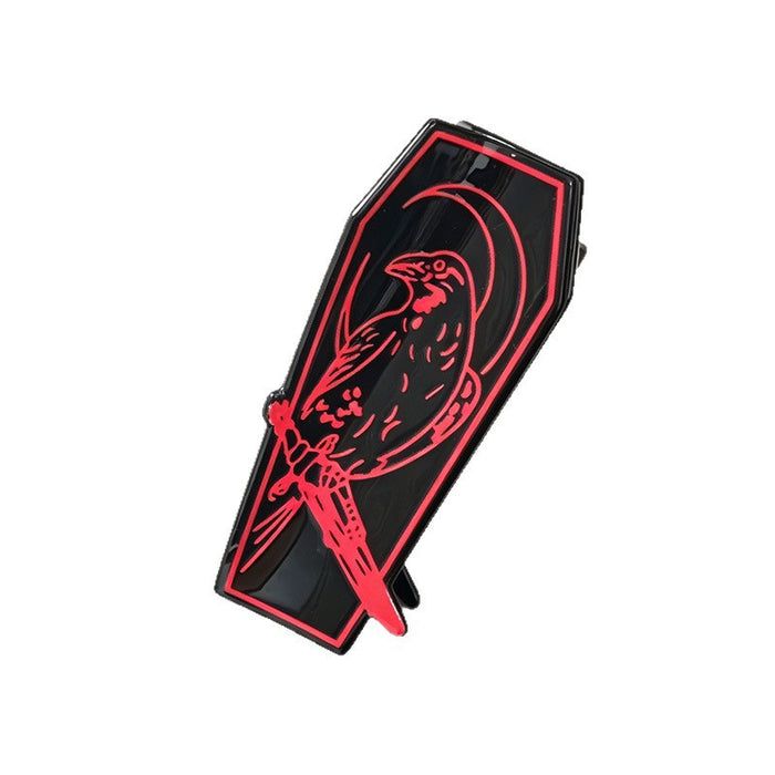 Wholesale  Gothic Punk Coffin Hair Claw Clip PVC Decorative Hair Accessory Party Gift Boutique Resale