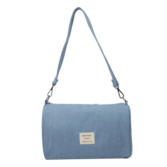 Wholesale Nylon bag, large capacity, single shoulder, niche, versatile, commuter crossbody, pleated shoulder strap