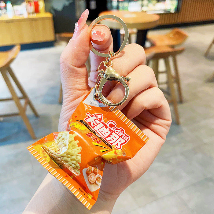 Wholesale Simulation Food School Bag Keychain JDC-KC-LeZ012
