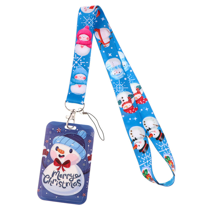 Wholesale 3 pcs  Double-sided printed polyester long rope webbing hard case protective case keychain