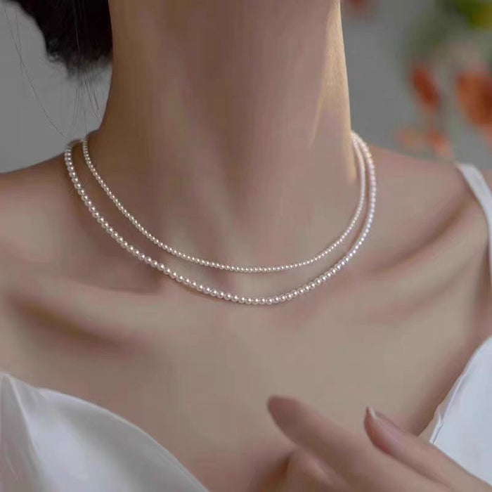 Wholesale 3m pearl pearl Australian white round flawless strong light necklace