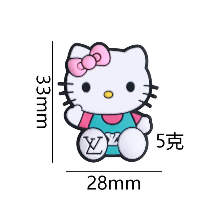 Wholesale of 10PCS Kitty Cat Silicone Cartoon Halloween Beads JDC-BDS-HeX005