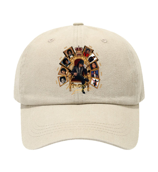 Wholesale Michael son Memorial Washed Baseball Cap Retro Embroidered Peaked Cap Trendy Everyday Gift