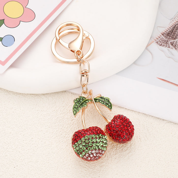 Wholesale Fruit Shaped Metal Keychain Decorative Bag Charm MOQ≥2