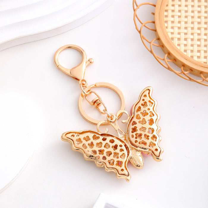 Wholesale Butterfly Full Diamond Alloy Keychain JDC-KC-HongT002