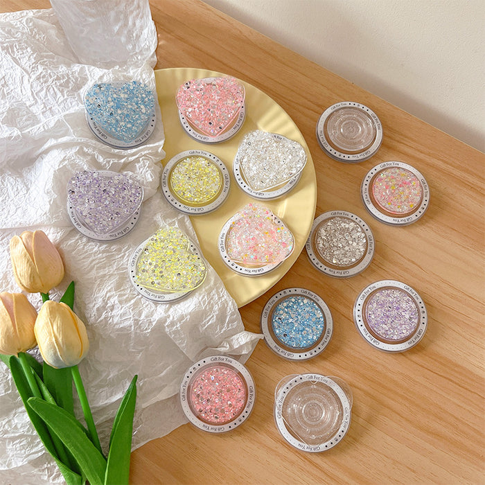 Wholesale sequins glitter mobile phone airbag stand