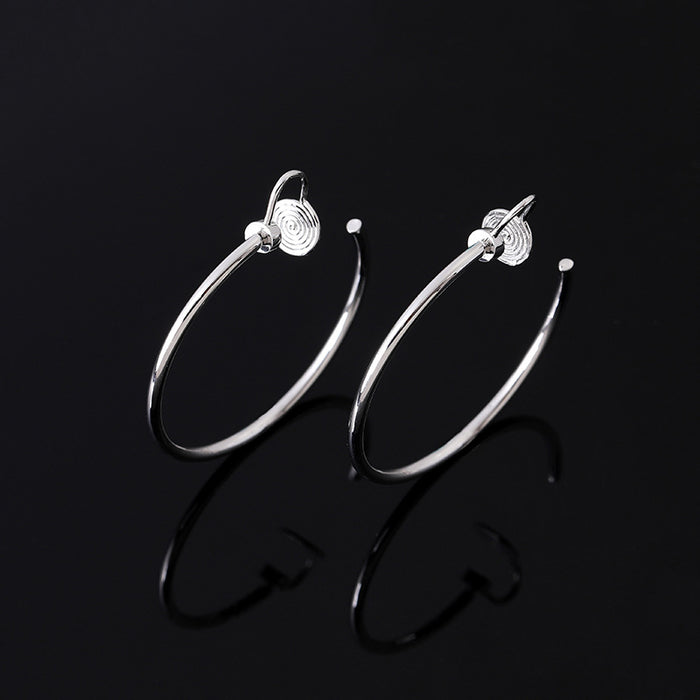 Wholesale Ear Clip No Ear Holes Hong Kong Wind Ring Ear Stud Earrings