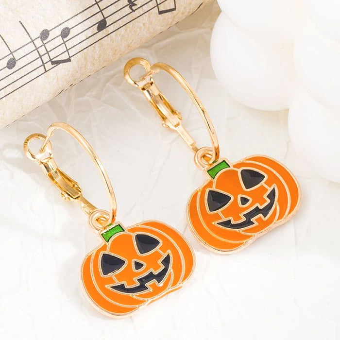 Wholesale Pumpkin Earrings Halloween Personality Party Earrings
