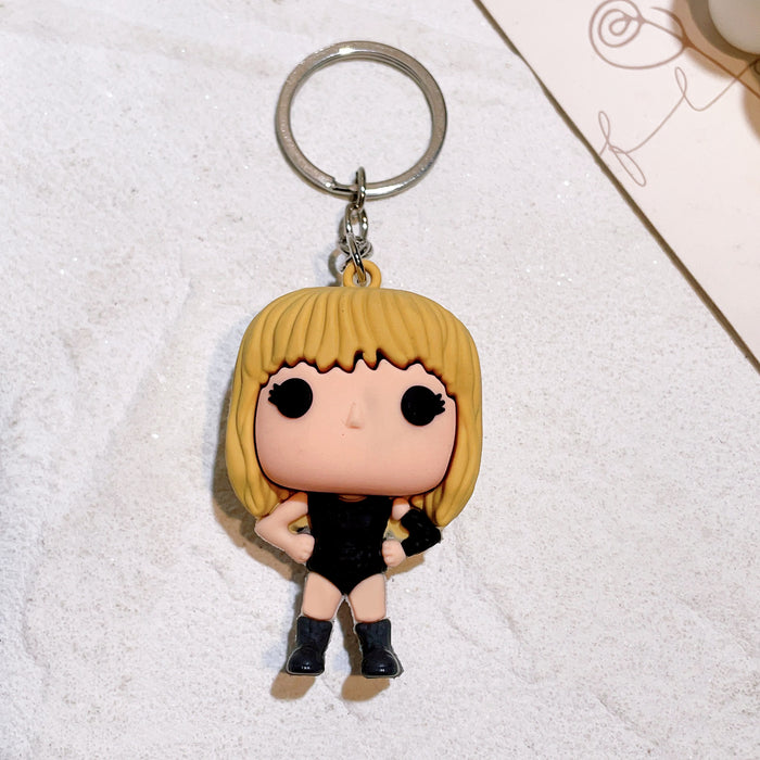 Wholesale Cartoon Cute Star Silicone Keychain JDC-KC-Qiwei030