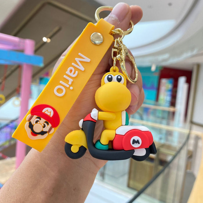 Wholesale Car Mario Doll Silicone Keychains JDC-KC-PengYu003