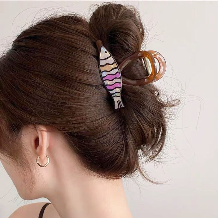 Wholesale  hair clip women's new hair clip shark clip head tiara hair accessories