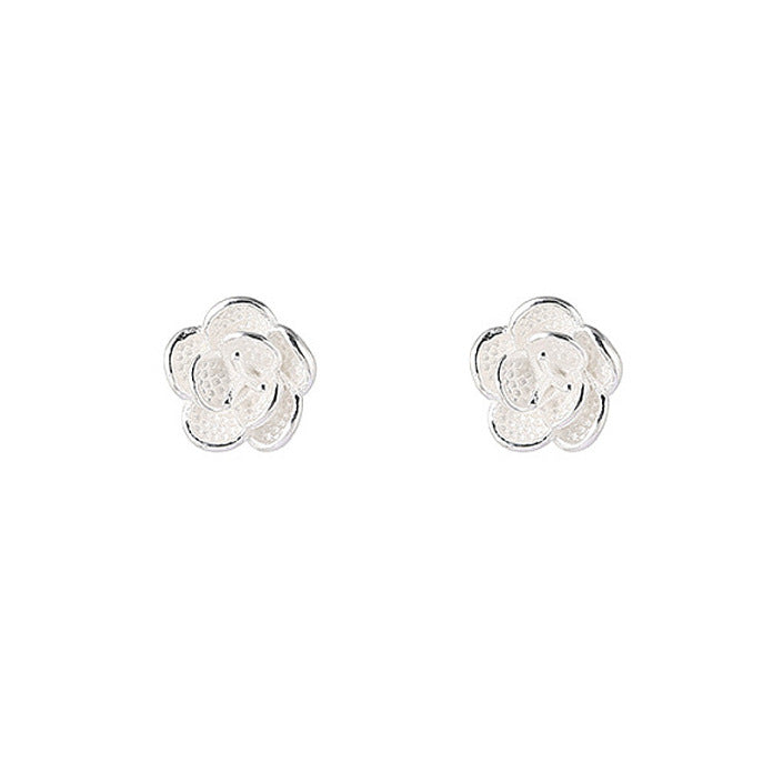 Wholesale Stylish Small Exquisite Camellia Earrings JDC-ES-XDN010