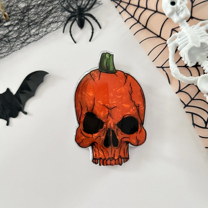 Wholesale headdress funny skull pumpkin clip witch hat ghost hairpin half-tied ponytail clip hair accessories