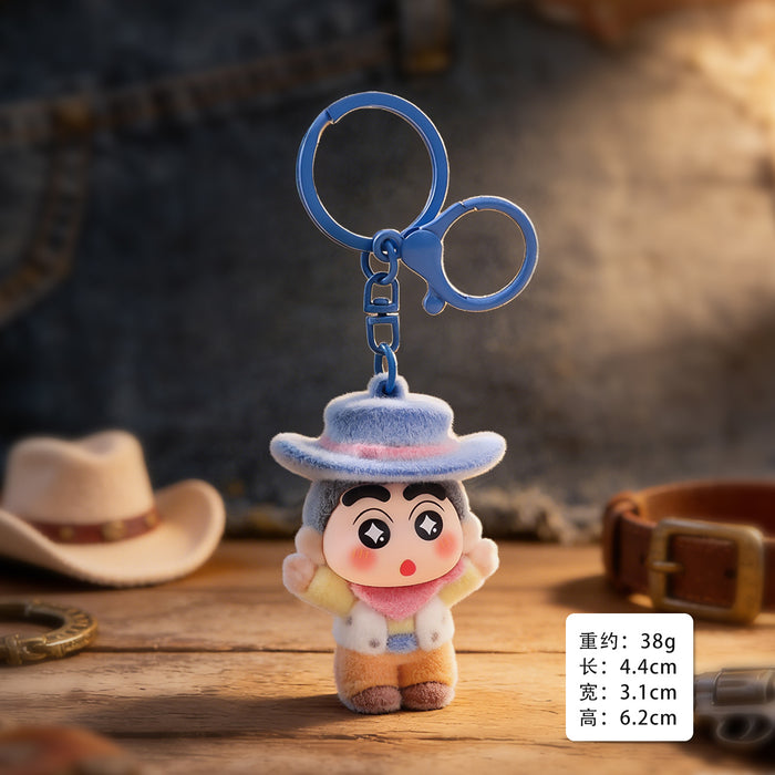 Wholesale Flocking Cartoon Keychain Cute Design Bag Charm Christmas Accessory MOQ≥3