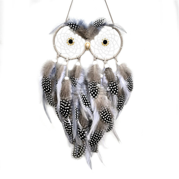 Wholesale Iron Hoop Dreamcatcher with Feathers Owl Design Home Decor Pendant MOQ≥2