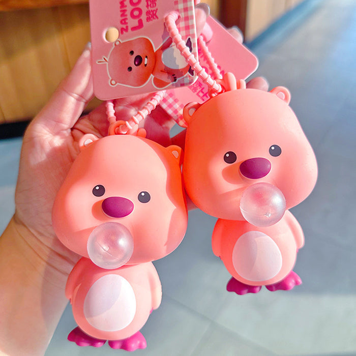 Wholesale  Blowing Bubbles Pinch Keychain  Doll Hanging Decoration Schoolbag Pendant Toy Ornaments