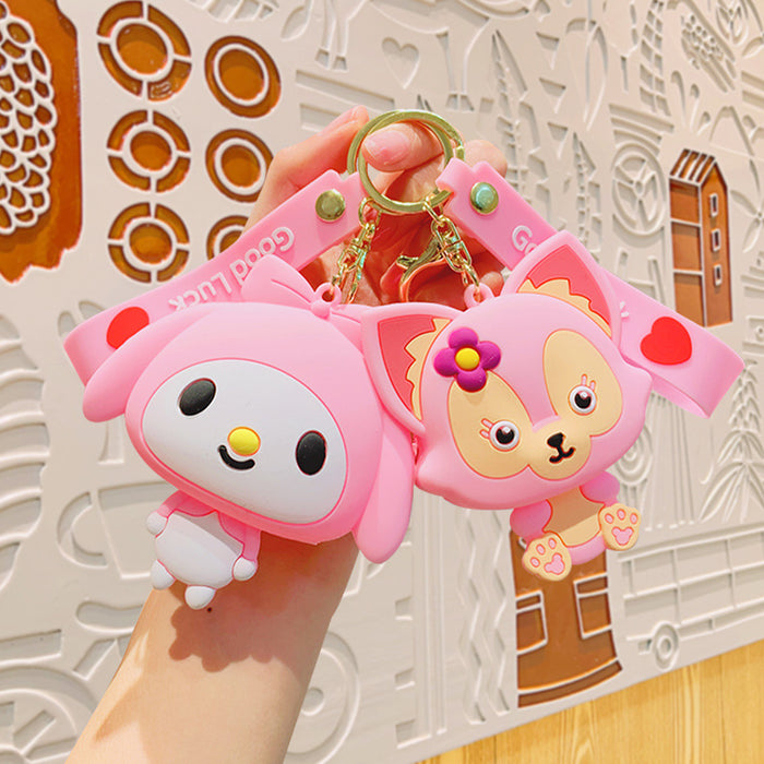 Wholesale Silicone Coin Purse Doll Keychain JDC-KC-KuM002