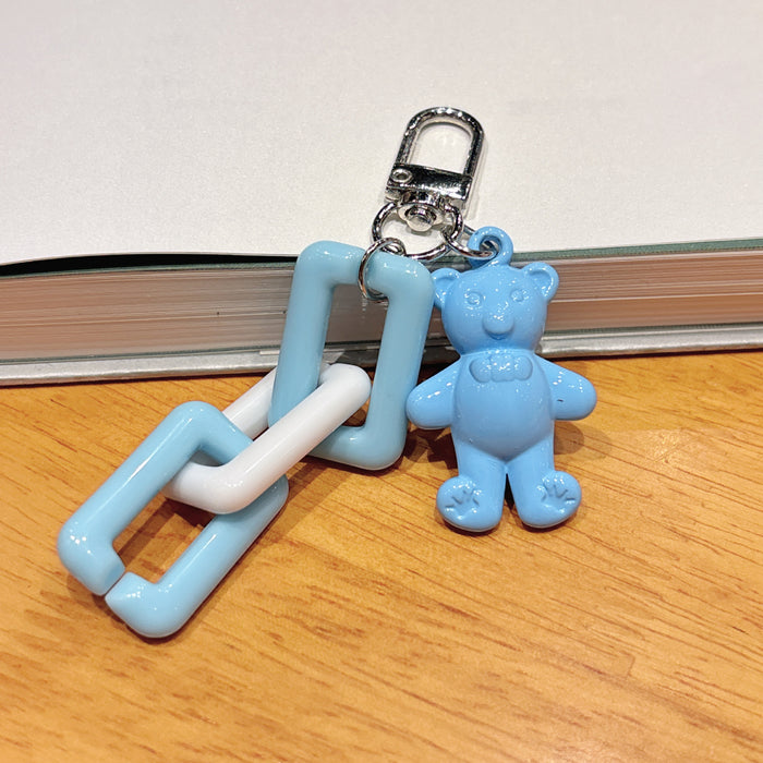 Wholesale DIY Acrylic Bear Keychain Pendant Handmade Earphone Bag Pendant Car Bag Accessories