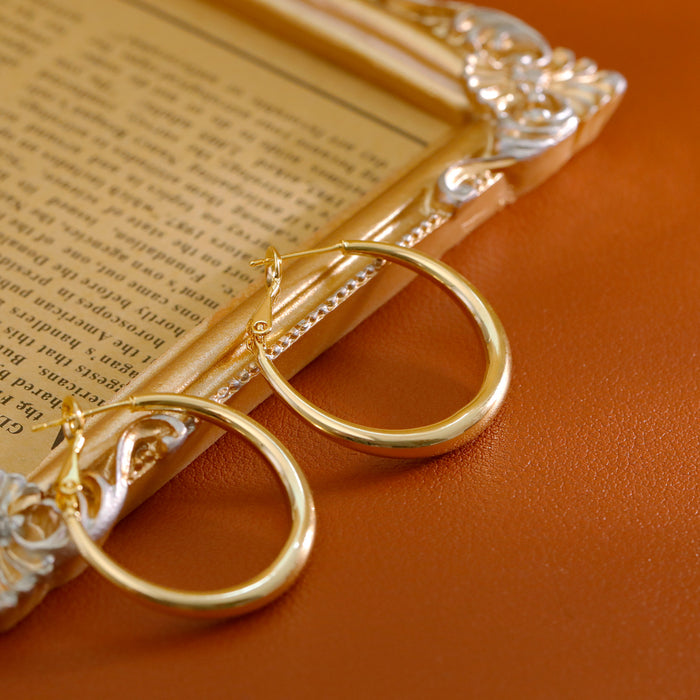 Wholesale Circle earrings, large circle earrings, women's earrings, plain circle earrings, new earrings