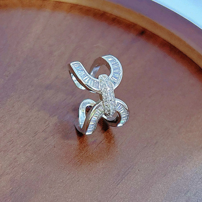 Wholesale Letter Rivet Zircon Ring