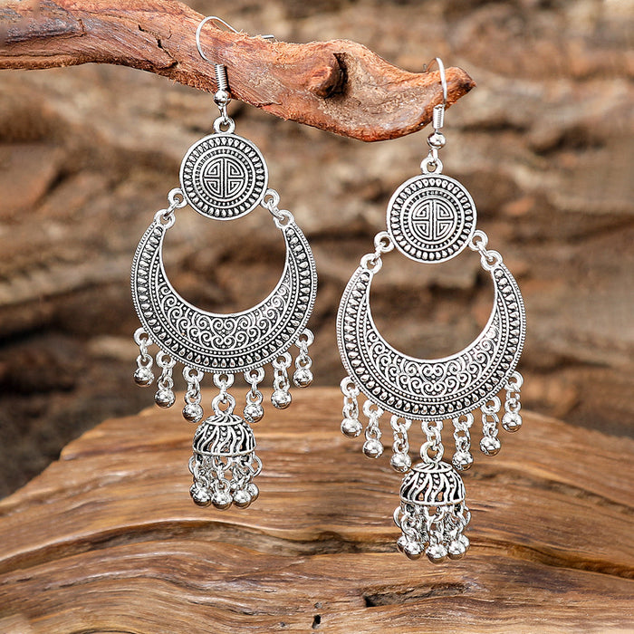 Wholesale Bohemian Tassel Earrings Alloy Geometric Electroplated Party Jewelry Accessory MOQ≥2