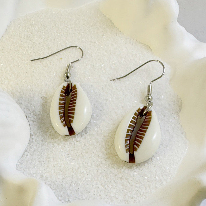 Wholesale Vintage Ocean Shell Acrylic Earrings Boho Style Fashion Accessory for Resale MOQ≥2
