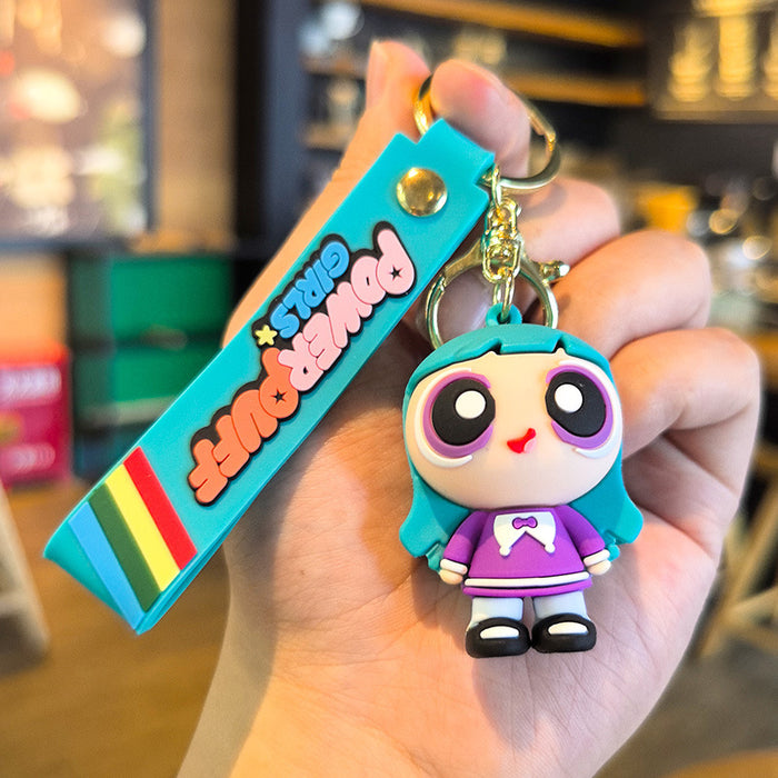 Wholesale Trendy Silicone Little Policewoman Keychain Pendant Car Key Accessory Gift