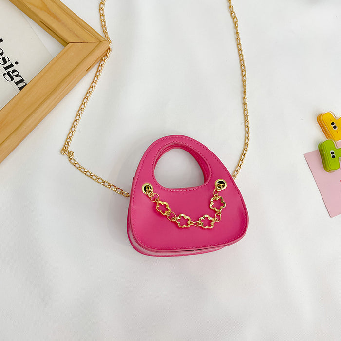 Wholesale PU Fashion Handbag Shoulder Bag Fashionable Little Girl Chain Crossbody Bag JDC-SD-YuanDuo051