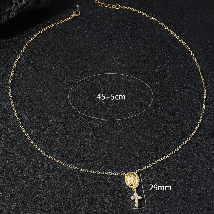 Wholesale Unique and personalized Virgin Cross pendant necklace