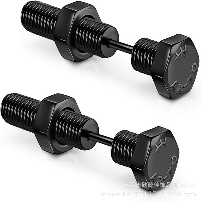 Wholesale Stainless steel cross screw earrings