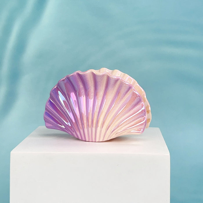 Wholesale Electroplated Plastic Hair Claw Clip with Gradient Shell Design Boutique