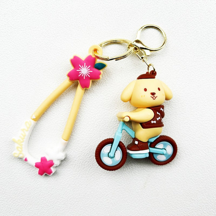 Wholesale PVC Cartoon Doll Bicycle Keychain JDC-KC-WuYi108