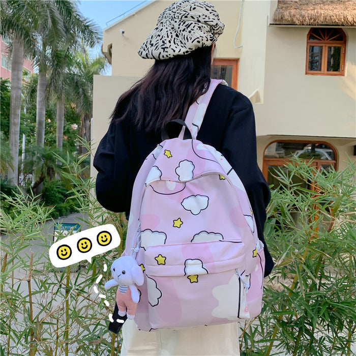 Wholesale Nylon High School College Student Graffiti Print Lightweight Backpack JDC-BP-YuanDuo029