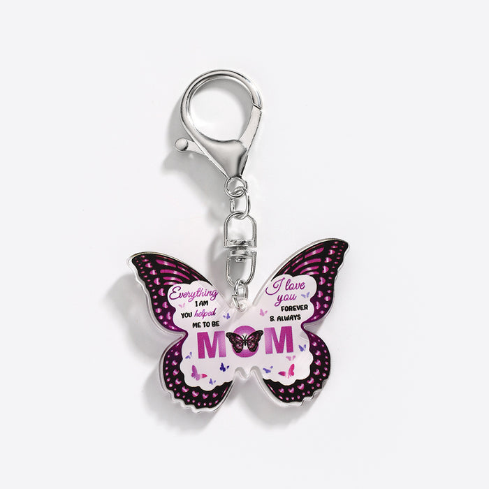 Wholesale Acrylic Butterfly Keychain JDC-KC-HuiWen015