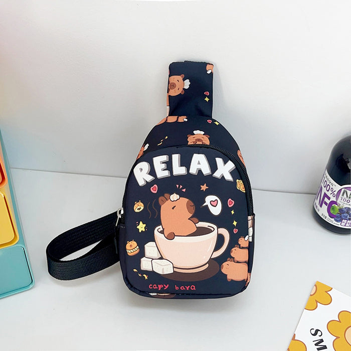 Wholesale New children' s bag cartoon pattern one-shoulder crossbody chest bag baby out for fun