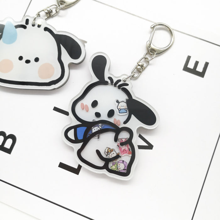 Wholesale Keychain Acrylic Decorative Bag Charm Small Accessories cartoon Keychain