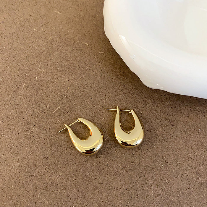 Wholesale Metal earrings with high-end feel, niche retro personality, simple and versatile temperament, earrings and earrings