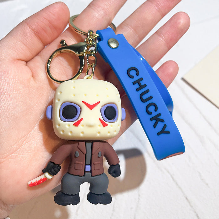 Wholesale Silicone Cartoon Doll Keychain JDC-KC-Qiwei016