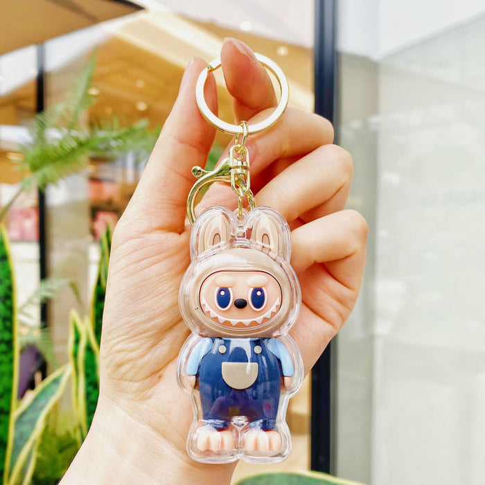Wholesale Cute cartoon keychains with transparent acrylic shell