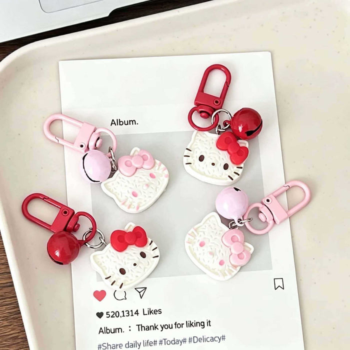 Wholesale Resin Cute Cartoon Cat Keychain Chic Bag Charm And Car Key Accessory Gift For Bestie