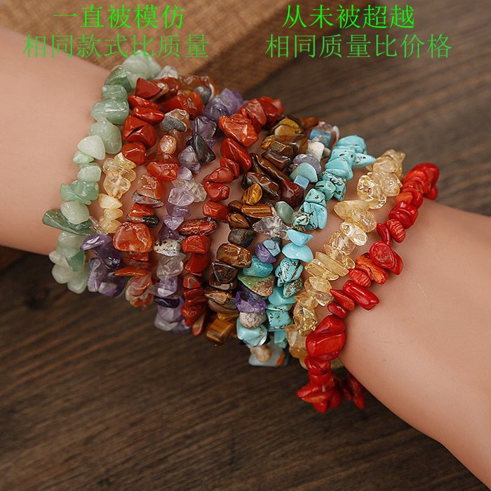 Wholesale Handmade Pearl Wearing Natural Crystal Crushed Stone Bracelet Bracelet JDC-BT-HXu001