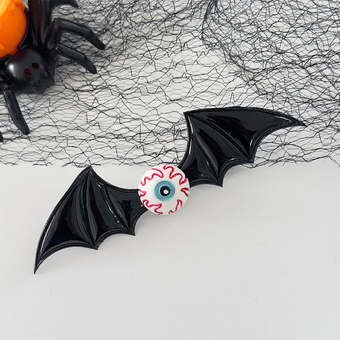 Wholesale New Halloween Headdress Dark Series Funny Pumpkin Single Eye Devil Bat Wings Side Hairpin Hairpin