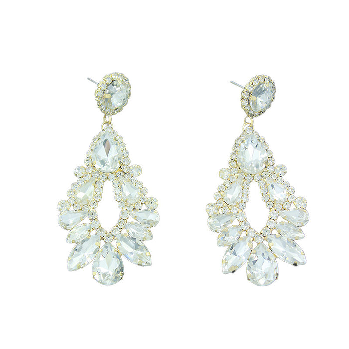Wholesale Personality Exaggerated Rhinestone Drop Earrings Fashion Popular Claw Chain Earrings