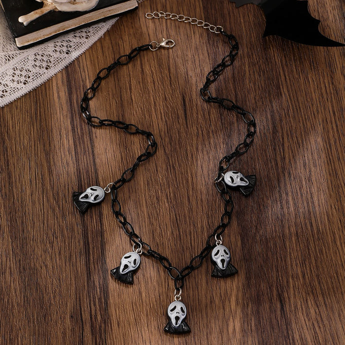 Wholesale  Masquerade Personality Accessories Funny Fun Pumpkin Ghost Cartoon Resin Necklace