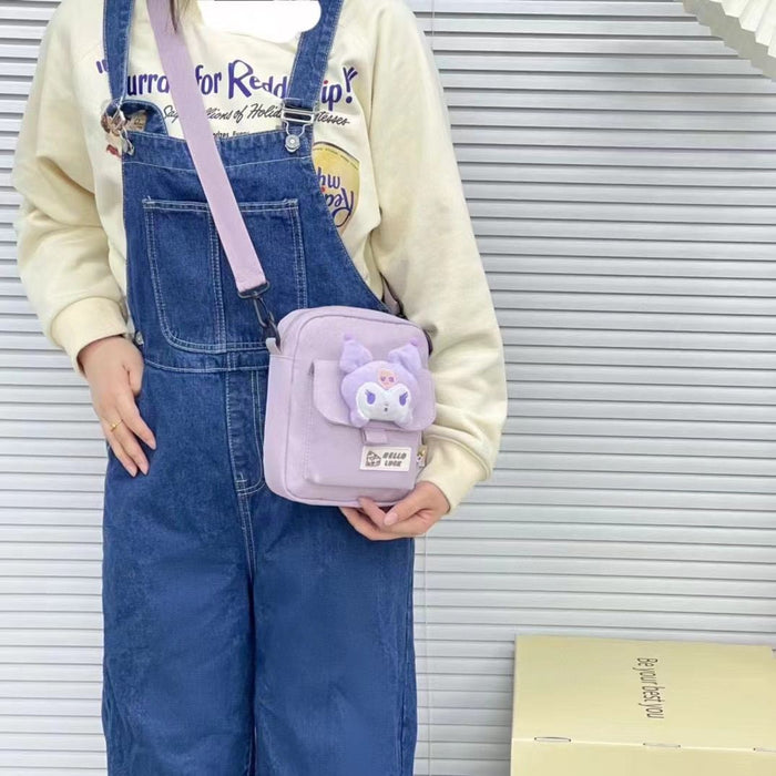 Wholesale 3D Doll Nylon Small Square Bag Single Shoulder Crossbody Bag Girl Cartoon Trendy Cute