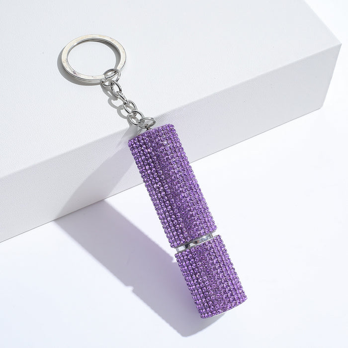 Wholesale Plastic Pressed Perfume Bottle Diamond Keychain JDC-KC-ZY042