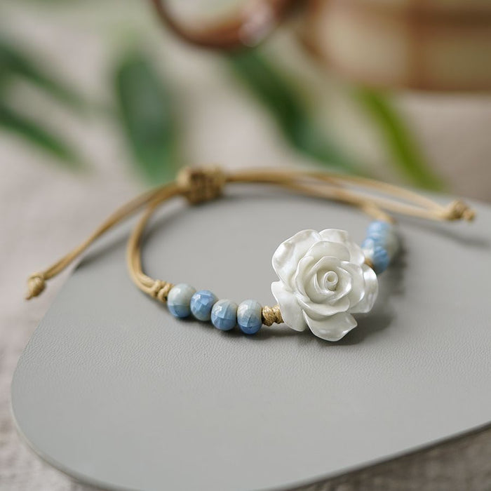 Wholesale Flower Woven Bracelet Ceramic Hand Rope Accessories